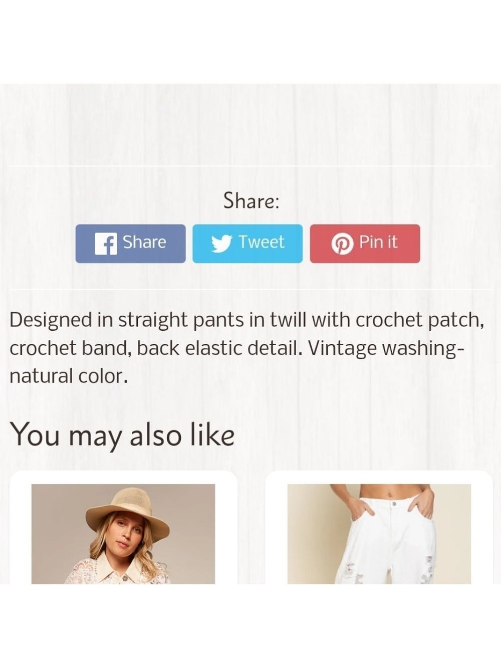 Women's POL Cream Wide-Leg Jeans with Lace/Crochet Accents - Picture 2 of 12
